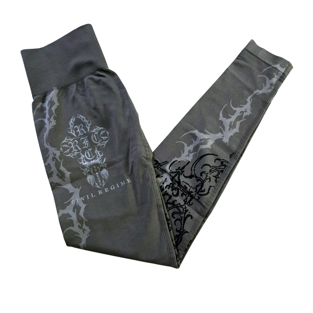 Civil Regime Save Yourself Kelly Seamless Scrunch Legging Ash Grey Medium NEW